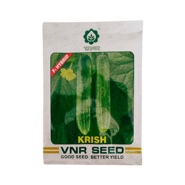 VNR-F1-Hybrid-Cucumber-Seeds.png Buy VNR F1 Hybrid Krish Cucumber Vegetable Seeds - Image 1